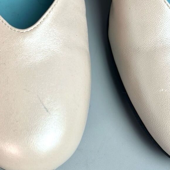 Thierry Rabotin Abra Mary Jane Shoes Leather low Wedge Off White EUR 41 US 10,5 - Picture 14 of 14